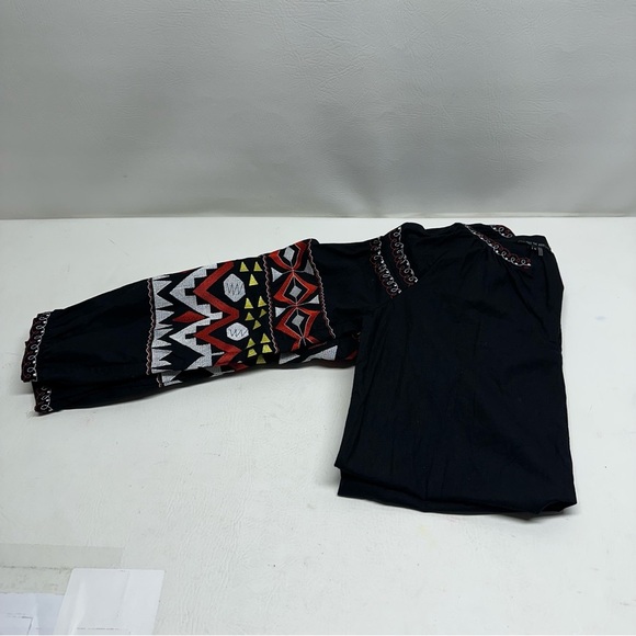 Free the Roses Black and Red Embellished A-line Dress size M - Picture 9 of 10